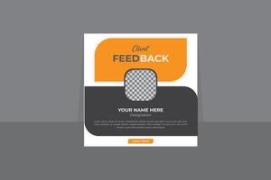 Client testimonial design vector