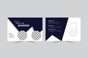 Postcard design template vector