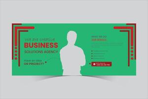 Vector web banner design template