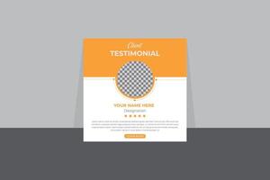 Client testimonial design vector