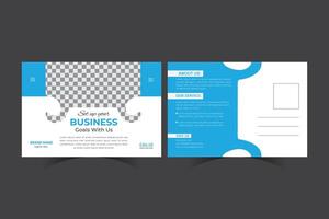 Postcard design template vector