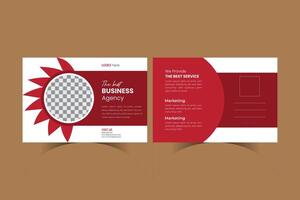 Postcard design template vector