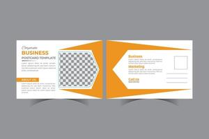 Postcard design template vector