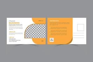 Postcard design template vector