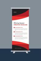 Vector roll-up banner design template