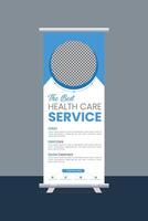 Vector roll-up banner design template