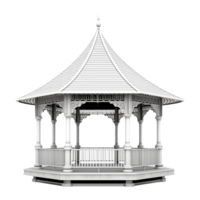 AI generated A gazebo isolated on transparent background png