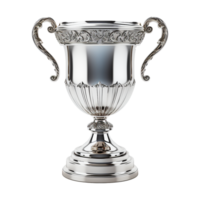 AI generated Silver Trophy isolated on white background png