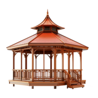 AI generated A gazebo isolated on transparent background png