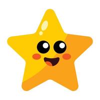 Cute Smiling Star icon vector