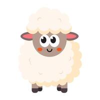 Cute Sheep icon. vector