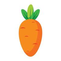 Cartoon Simple Carrot icon. vector