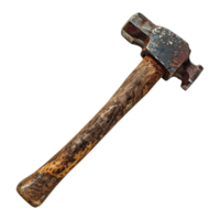 AI generated Rusty metal sledge hammer isolated on transparent background png