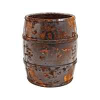 AI generated Rusty oil barrel isolated on transparent background png