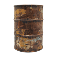 ai generado oxidado petróleo barril aislado en transparente antecedentes png