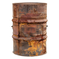 ai gerado oxidado óleo barril isolado em transparente fundo png