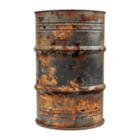 AI generated Rusty oil barrel isolated on transparent background png