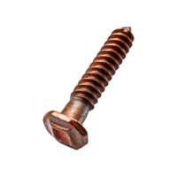 AI generated Rusty screw isolated on transparent background png