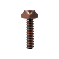 AI generated Rusty screw isolated on transparent background png