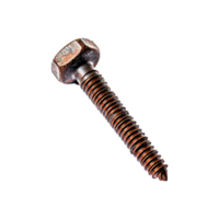 AI generated Rusty screw isolated on transparent background png