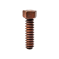 AI generated Rusty screw isolated on transparent background png