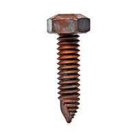 AI generated Rusty screw isolated on transparent background png