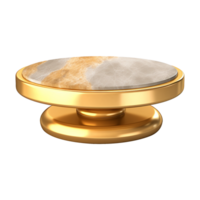 AI generated Empty golden stone isolated on transparent background png