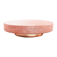 AI generated Empty pink gold stone isolated on transparent background png