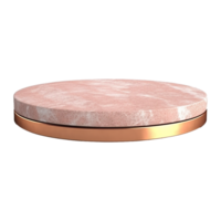 AI generated Empty pink gold stone isolated on transparent background png