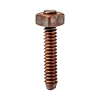 AI generated Rusty screw isolated on transparent background png