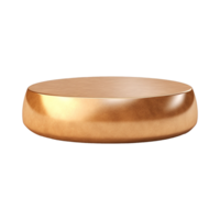 AI generated Empty golden stone isolated on transparent background png