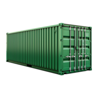 AI generated Shipping container isolated on transparent background png