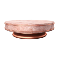 AI generated Empty pink gold stone isolated on transparent background png