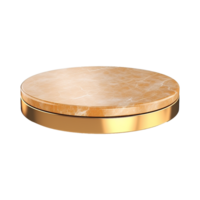 AI generated Empty golden stone isolated on transparent background png