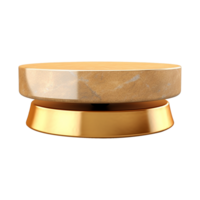 AI generated Empty golden stone isolated on transparent background png