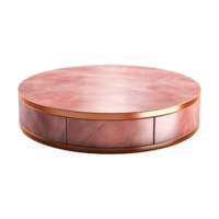 AI generated Empty pink gold stone isolated on transparent background png