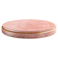 AI generated Empty pink gold stone isolated on transparent background png