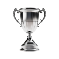 AI generated Silver Trophy isolated on white background png