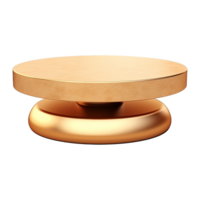 AI generated Empty golden stone isolated on transparent background png