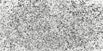 Black dotted textured background, noisy gritty dots halftone effect overlay, vector vintage illustration. Trendy monochrome banner in grunge style, large splashes.