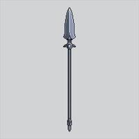 Pixel art illustration Spear. Pixelated Spear. Spear Weapon pixelated for the pixel art game and icon for website and video game. old school retro. vector