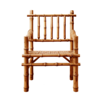 ai generato bambù sedia isolato su trasparente sfondo png