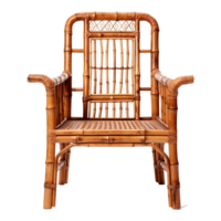 AI generated Bamboo chair isolated on transparent background png