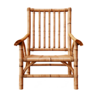 ai gegenereerd bamboe stoel geïsoleerd Aan transparant achtergrond PNG