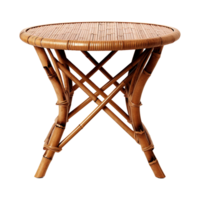 AI generated Bamboo table isolated on transparent background png