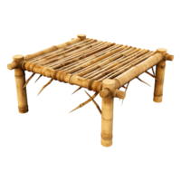AI generated Bamboo table isolated on transparent background png