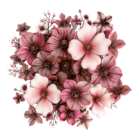 AI generated Bouquet of flowers isolated on transparent background png