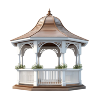 AI generated A gazebo isolated on transparent background png