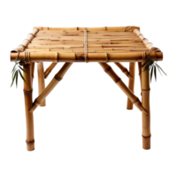 AI generated Bamboo table isolated on transparent background png