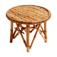 AI generated Bamboo table isolated on transparent background png